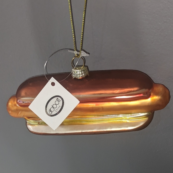 NWT Hot Dog Glass Christmas Ornament - Picture 5 of 5